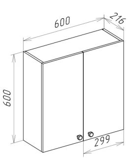 Шкаф Bellezza Нептун 60см белый 00000001622
